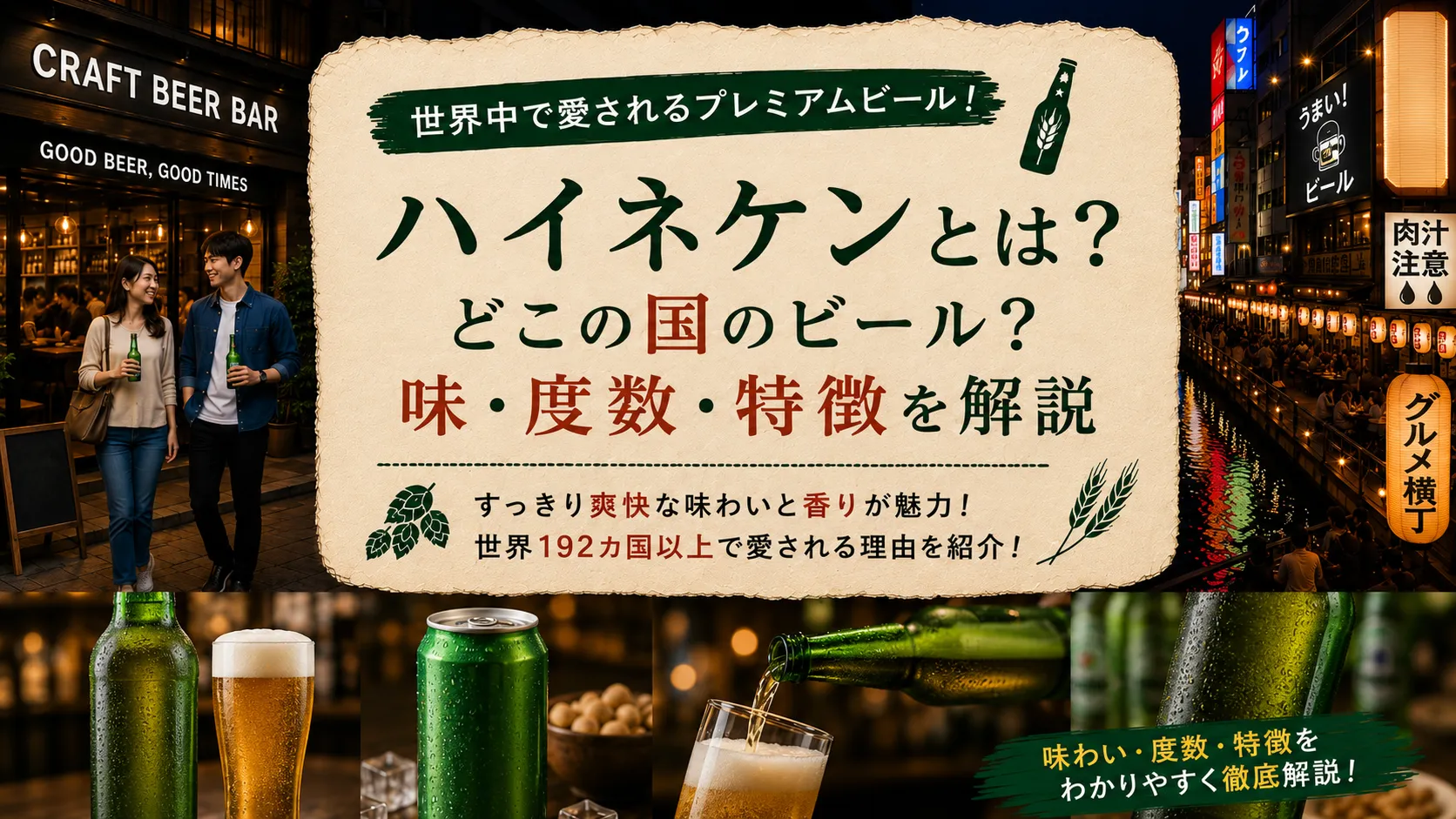 ハイネケンとは？どこの国のビール？味・度数・特徴を解説