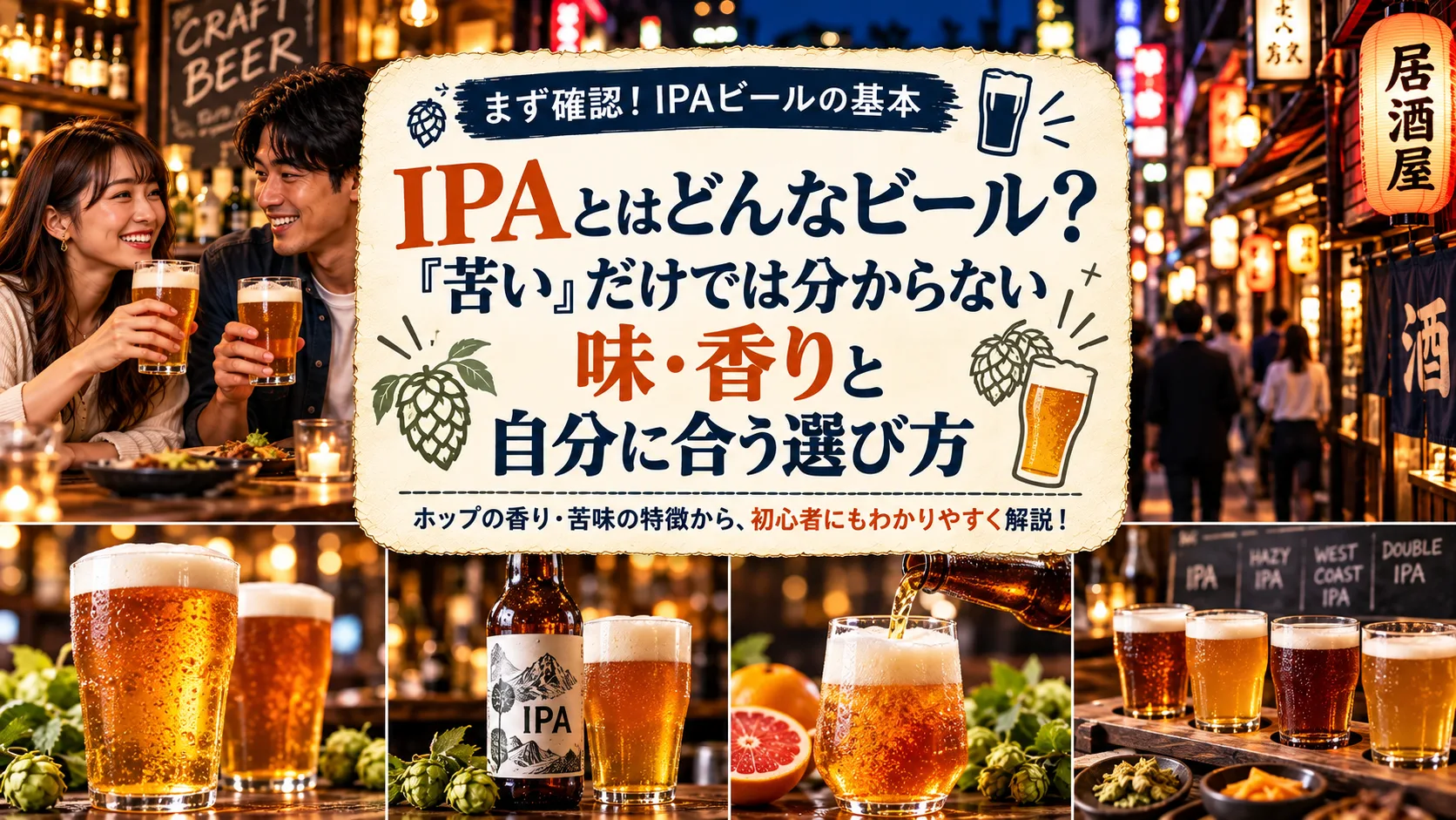 IPAとはどんなビール？「苦い」だけでは分からない味・香りと自分に合う選び方