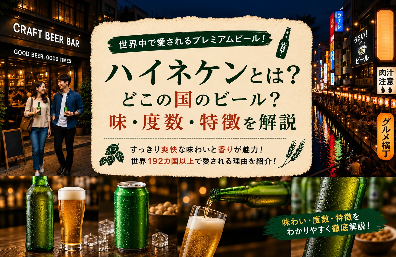 ハイネケンとは？どこの国のビール？味・度数・特徴を解説
