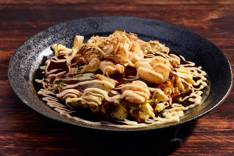 ガーリックシュリンプお好み焼き